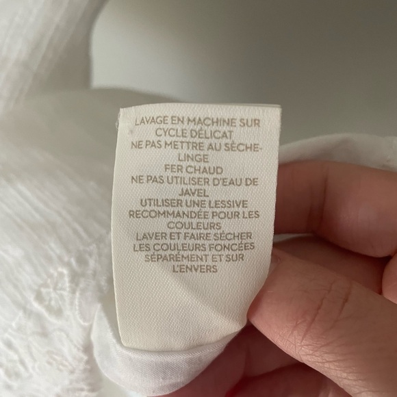 Boden White Cotton Gauze Material Eyelet Midi Dress Size 8 - Picture 14 of 14